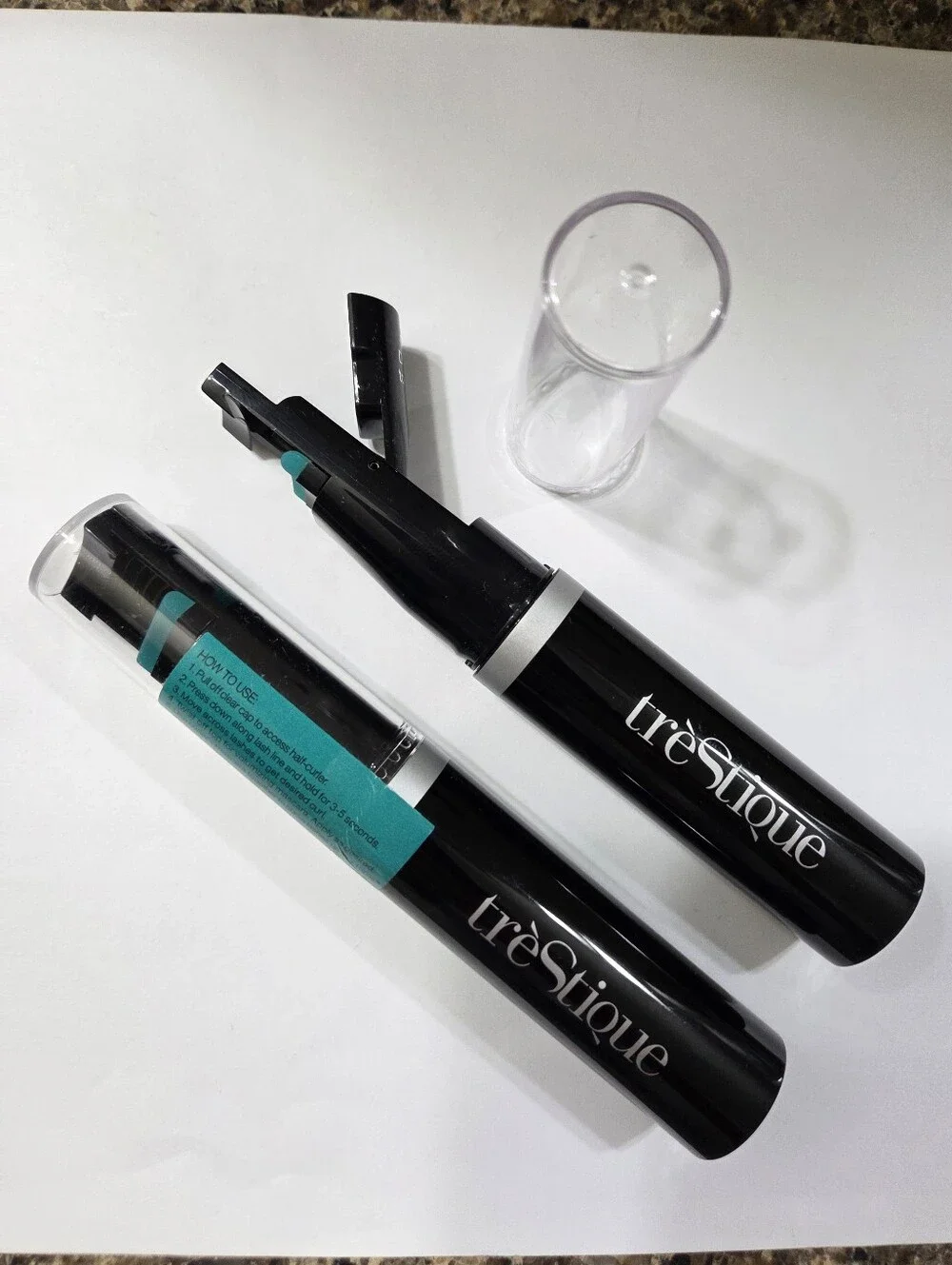 2 Full Size Trestique Good Vibes Black Mascara Curler + Lash Enhancing Mascara